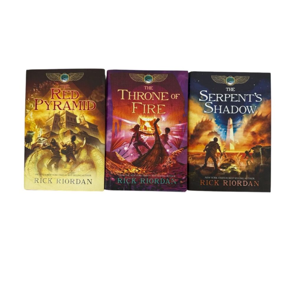 The Kane Chronicles Rick Riordan Books 1-3 Complete Set Hardcover 1st Edition